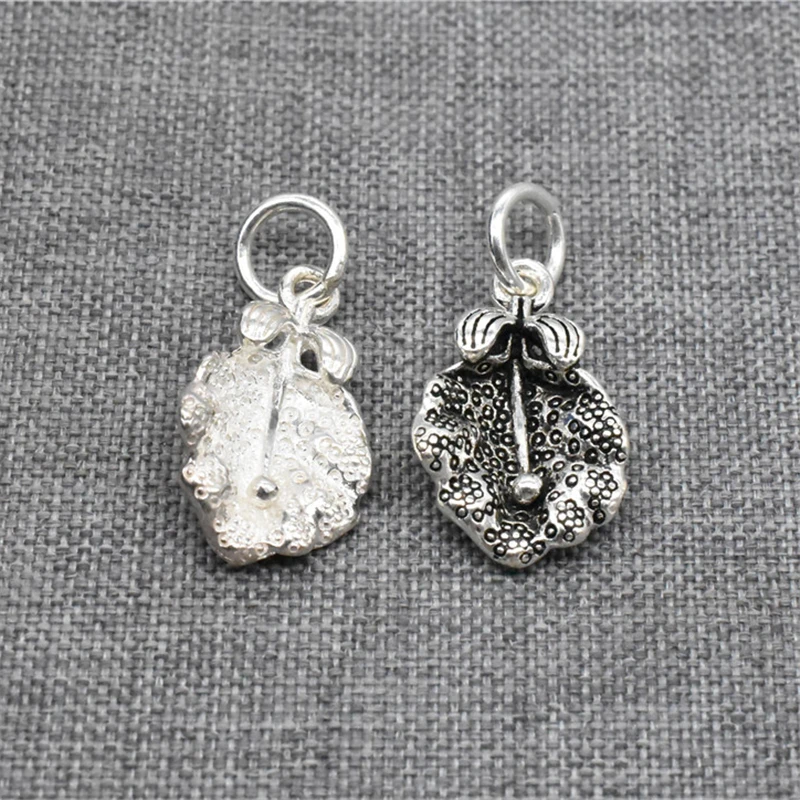 

2pcs of 925 Sterling Silver Floral Blossom Flower Charms for Bracelet Necklace