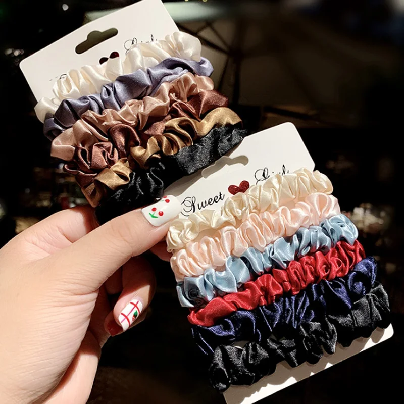 Новые детские эластичные резинки для волос из бархата Scrunchie Женские аксессуары Gum для завязывания пучка волос, кольцо для хвоста, головной убор.