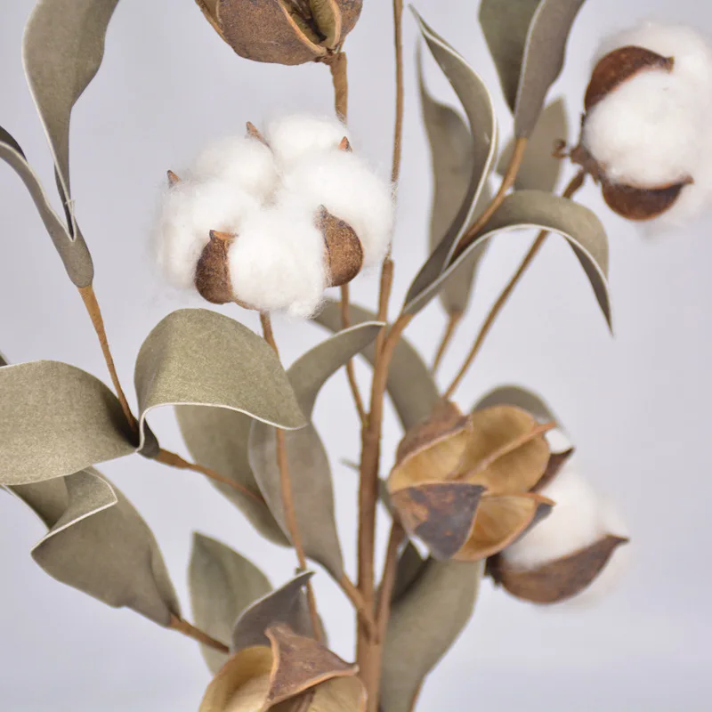

4Balls per Stem Cotton Natural cotton artificial flowers plant bouquets home decorations wedding decorations dried flowers