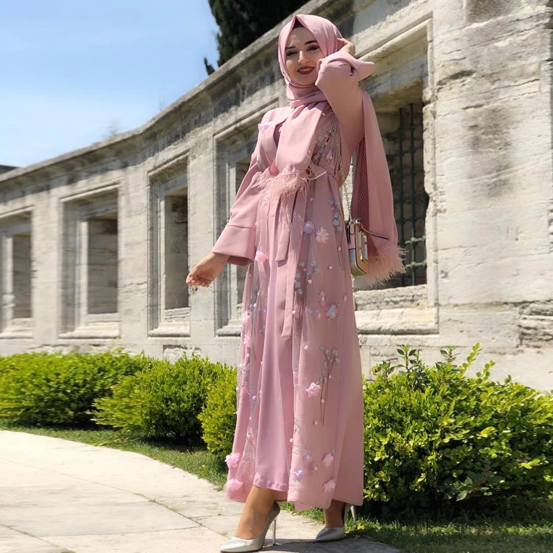 Abaya Robe Дубай мусульманский хиджаб платье кардиган марокканский кафтан Caftan