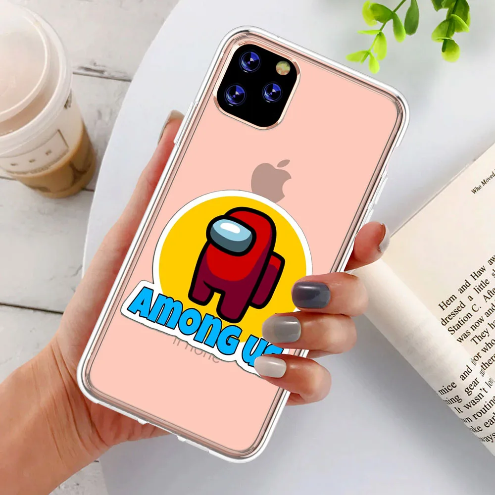 

Hot Game Among Us Soft Transparent Phone Case For iPhone 12 Mini 11 Pro 8 7 6 6S Plus XR X XS Max SE2020 Cartoon Silicone Cover