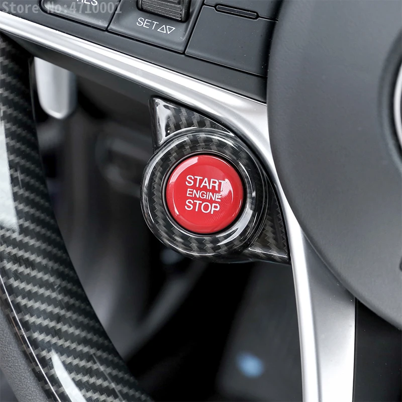 

ABS Chrome Car Start Engine Stop Cover Trim Accessories For Alfa Romeo Giulia Stelvio 2017 2018 2019