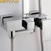 free shipping bathroom mixer bath tub copper mixing control valve wall mounted shower faucet concealed faucet yt 5356