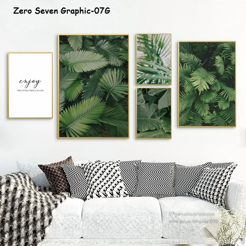 Картина на холсте зеленое растение листик папоротник фото постер и печать