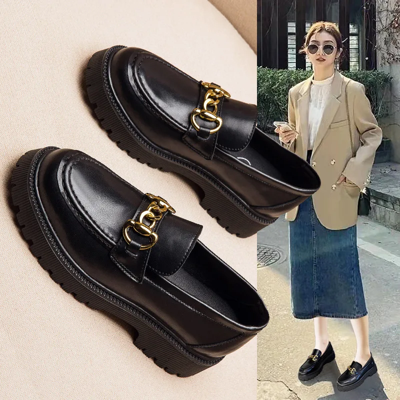 

2021 New Leather Women's Shoes Flat Soled Autumn Woman Boots