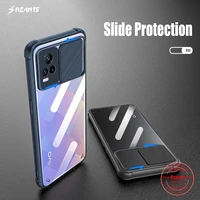 rzants for vivo v21e 4g case lens protection airbag conor slim thin clear cover soft casing phone shell
