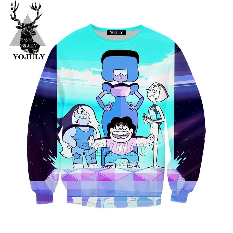 7 YOJULY Steven Universe styles/толстовка с 3D принтом Одежда для больших детей модные топы для девочек и подростков, детская одежда SW94 - Цвет: 7
