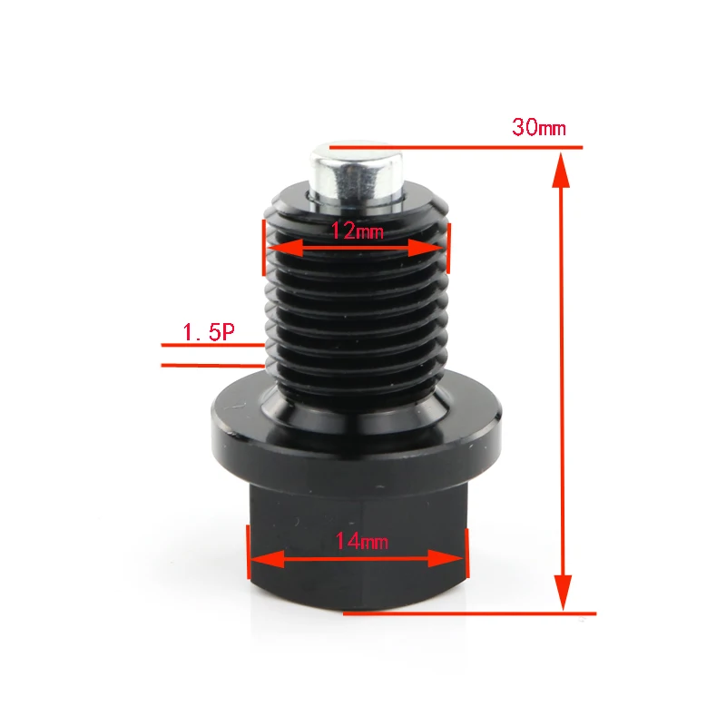 Магнитный дренажный болт M12x1.5 для масла двигателя Kawasaki KZ1000P 250 305 400 440 550 650 750 NINJA ZX 7RR