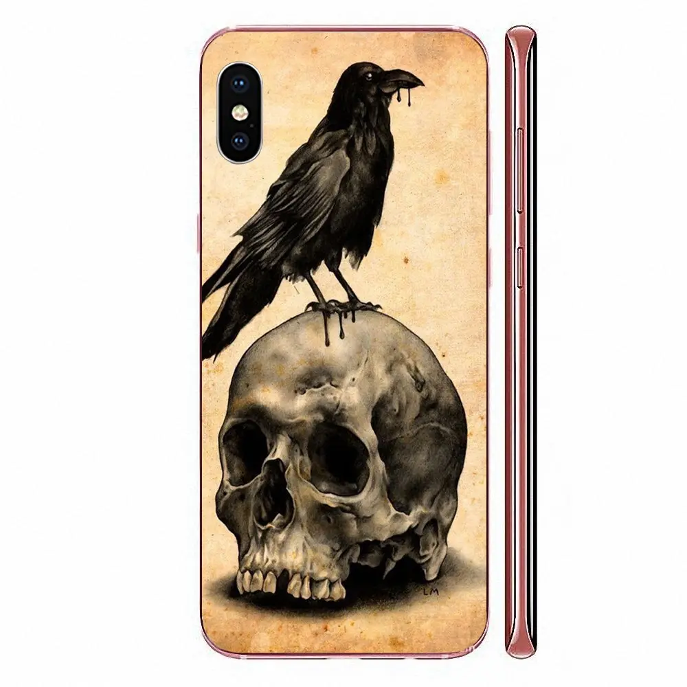 Diy чехол для телефона череп ворона цветок Пиратская любовь одеяло iPhone 11 Pro Max Plus X XS