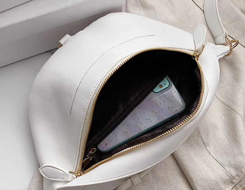 Женская поясная сумка из искусственной кожи однотонная забавная бананка с