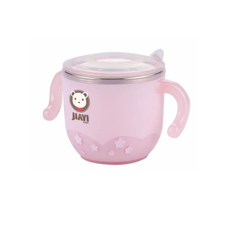 

Children's learning drink cup creative 304 stainless steel heat preservation infant star water cup with cover and handle
