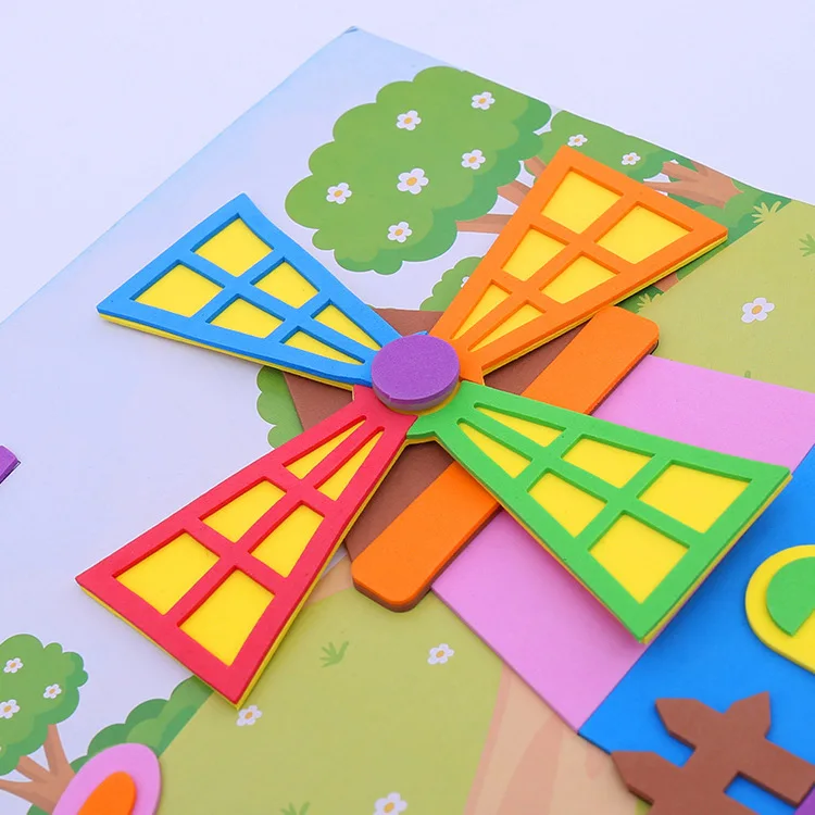 Случайным образом (2 вещи) детский 3D стикеры губчатый кубик подвижный головоломка