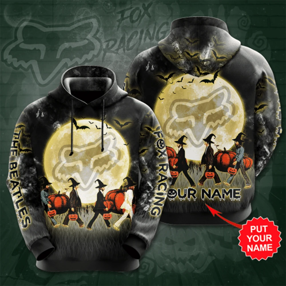 

2021 summer new fox men's hoodie 3d printing anime oversized spring and autumn racing hoodie/jacket/zipper