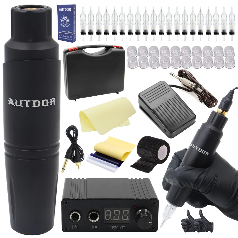 

Professional Tattoo Kit Tattoo Rotary Pen Machine Set Permanent Makeup Cartridge Needles Tattoo Body Art