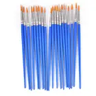 Кисти для рисования, нейлоновые, с деревянной ручкой, акриловая кисть для масляных красок, 10 шт., товары для рукоделия