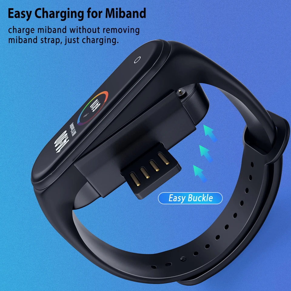Портативный Usb кабель для зарядного устройства Xiaomi Mi Band 4 зарядный провод