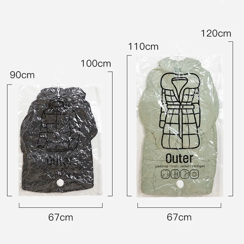 6 шт./компл. можно повесить вакуумный мешок для одежды складной прозрачный