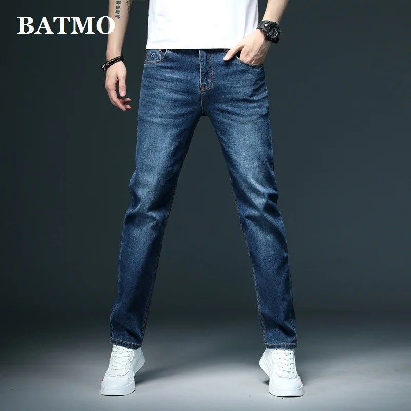 

BATMO 2021 new arrival spring Classic casual jeans men,elasticit jeans Plus-size 28-40 P310