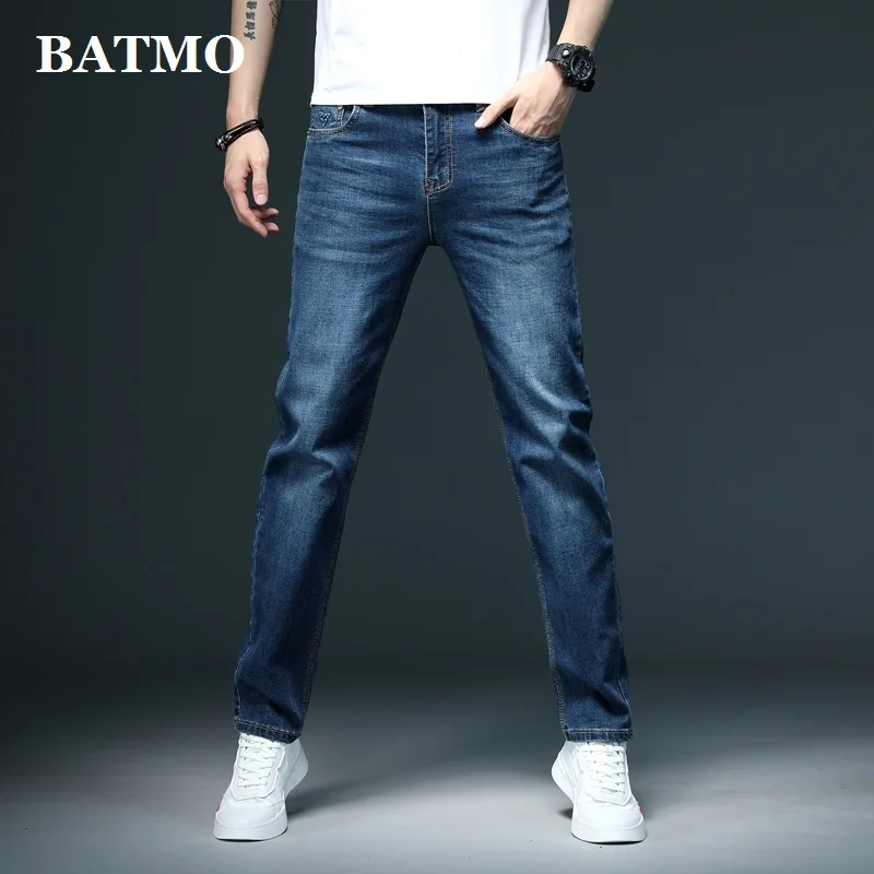 BATMO 2021 new arrival spring Classic casual jeans men,elasticit jeans Plus-size 28-40 P310