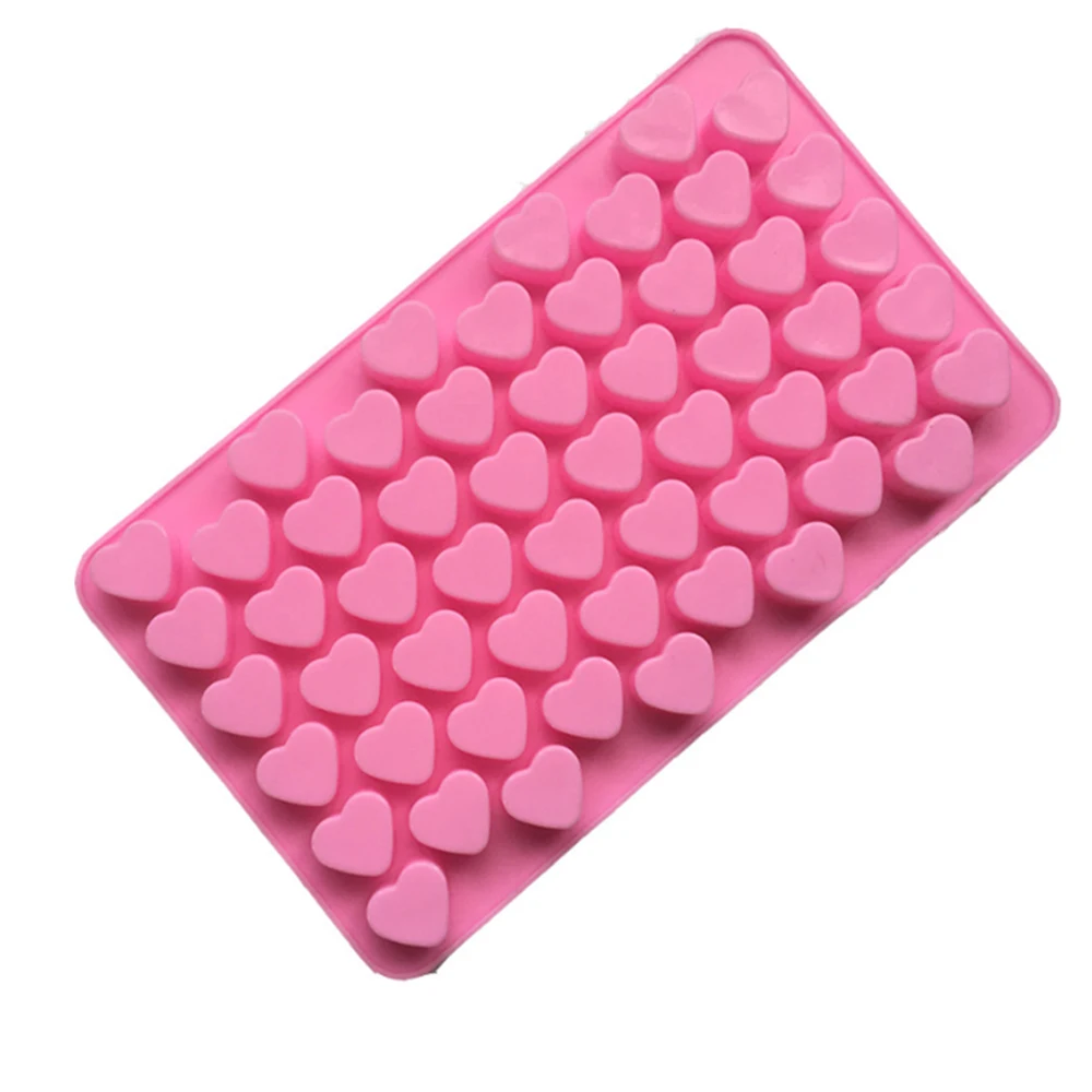 

Cake Silicone Mold 55 Holes Love Heart Shaped Non-stick Chocolate Fondant Mold Jelly Ice Cube Tray Kitchen Gadgets Baking Tools