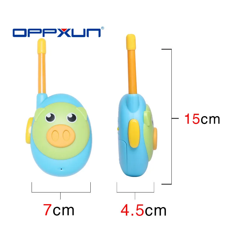 2021 Hot Sale OPPXUN walkie talkie 2pcs children's Radio cartoon cute two color birthday Christmas gift toys birthday gift