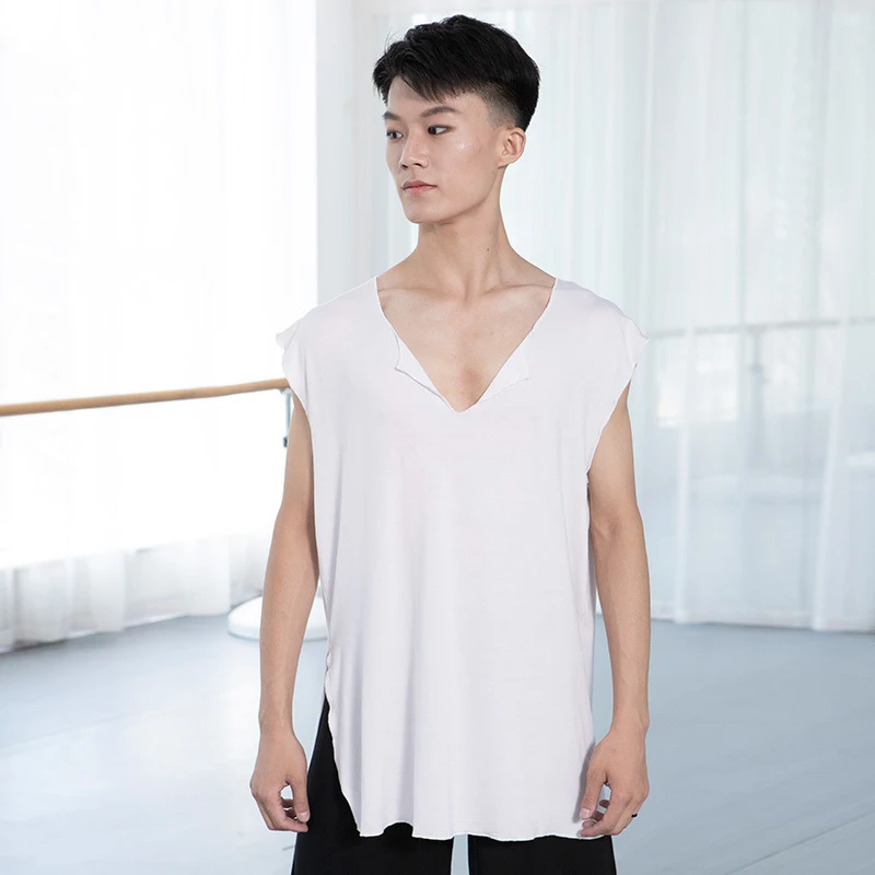 Мужская рубашка с V-образным вырезом для латиноамериканских танцев |