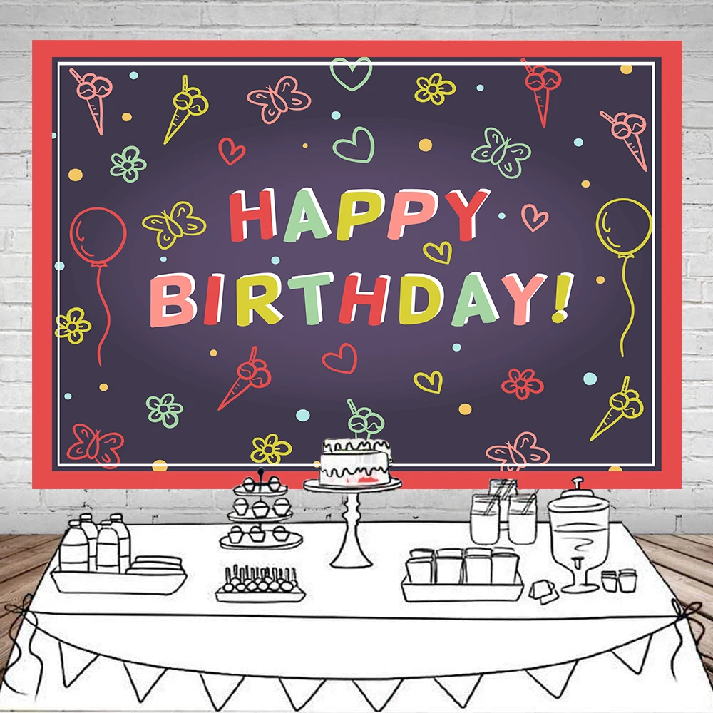 

Backdrop Photo Birthday Party Vinyl Background Cover Boys Girls Children Photocall Photography Decorations