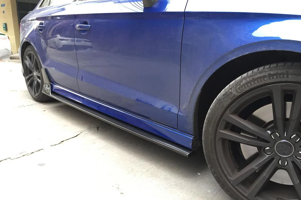 Карбоновые боковые юбки бампер фартуки для Audi A3 Sline S3 седан 4 двери не A3 стандарт