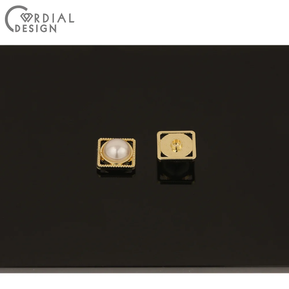 

Cordial Design 100Pcs 11*11MM Earrings Accessories/Imitation Pearl/DIY Connectors/Square Shape/Jewelry Findings & Components