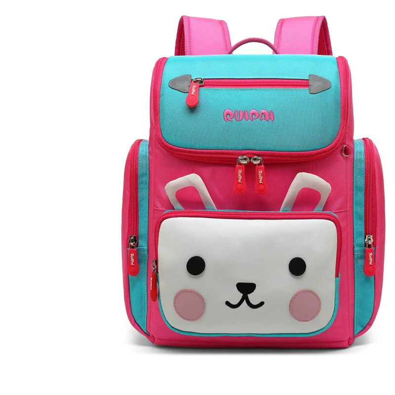 2023 Children School Bags Girls Cartoon rabbit Kindergarten Orthopedic Backpack Kids Satchel Boy Knapsack mochila