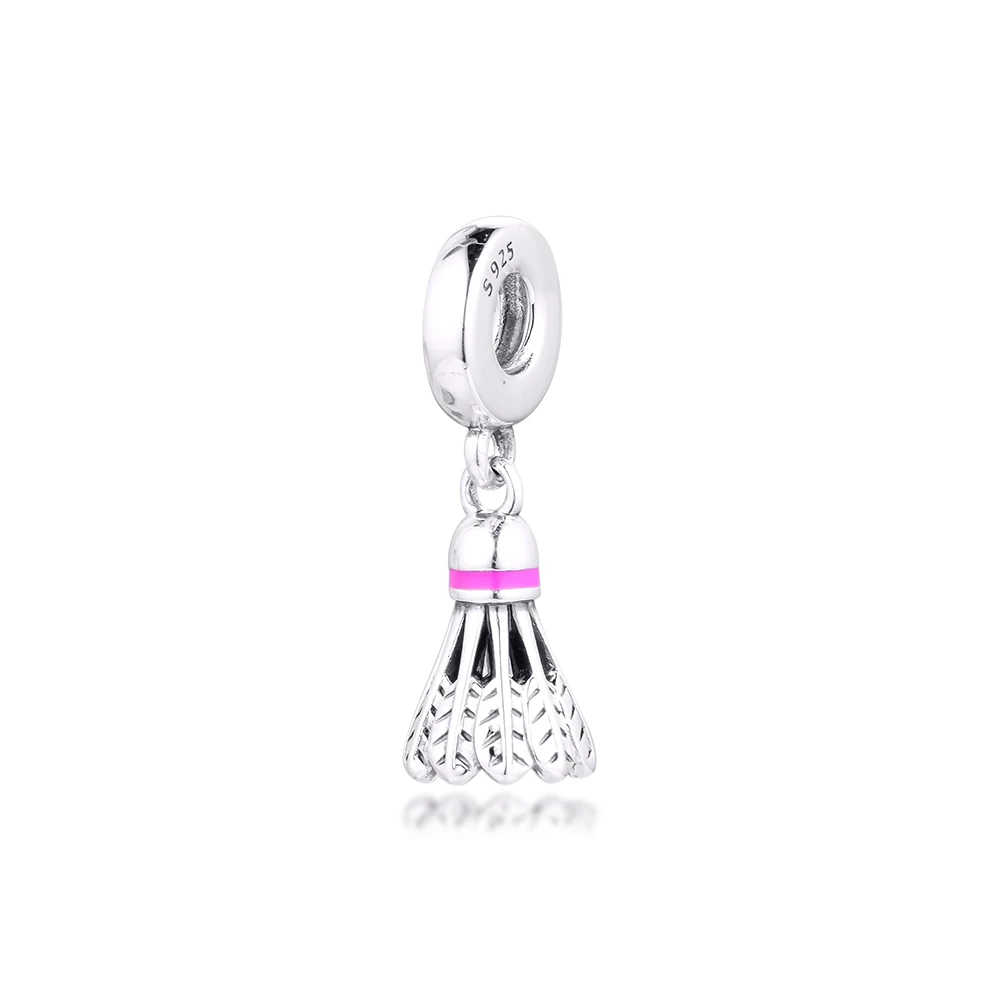 

Badminton Dangle Charm Original 925 Silver Beads For Jewelry Making Fits Beaded Chain Bracelets Fashion Female