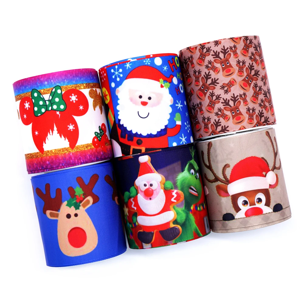 50 ярдов в Размер Рождественская лента напечатанная grosgrain лента 31697