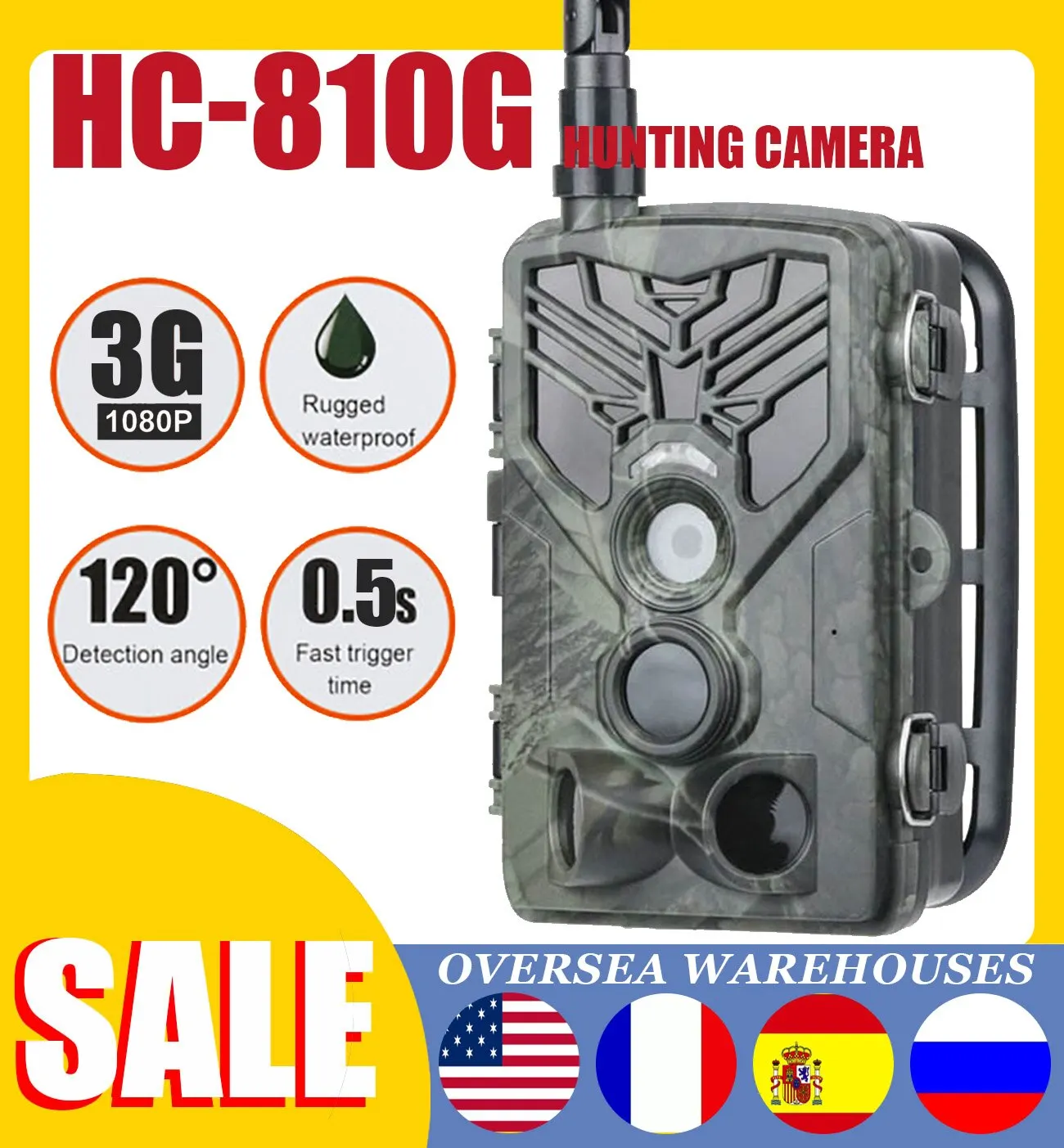 

HC-810G Outdoor 3G Hunting Camera 0.3s Trigged Time 1080P IP65 Waterproof camaras para caça IR Night Vision Hunting Trap Camera