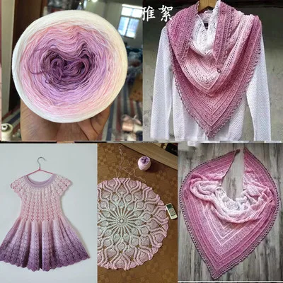 300 г 100% хлопчатобумажная пряжа весна и лето вязаная крючком одежда юбка кружевная