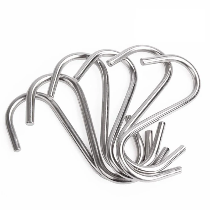 5 шт./компл. Творческий Нержавеющая сталь крючки круглый s образный дом Кухня