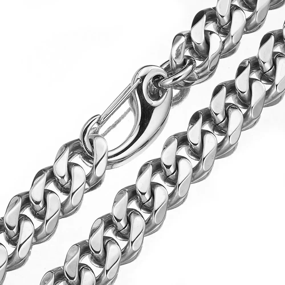 Мужские цепочки в стиле хип хоп ожерелье из нержавеющей стали никогда не