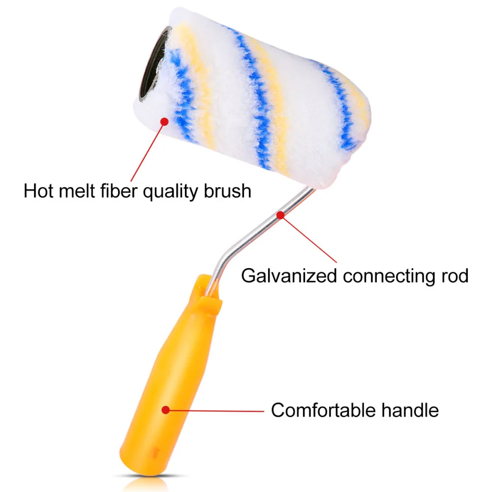 

5PCS 100MM Roller Paint Brushes Professional DIY Wall Paint Brushes for Bedroom Living Room