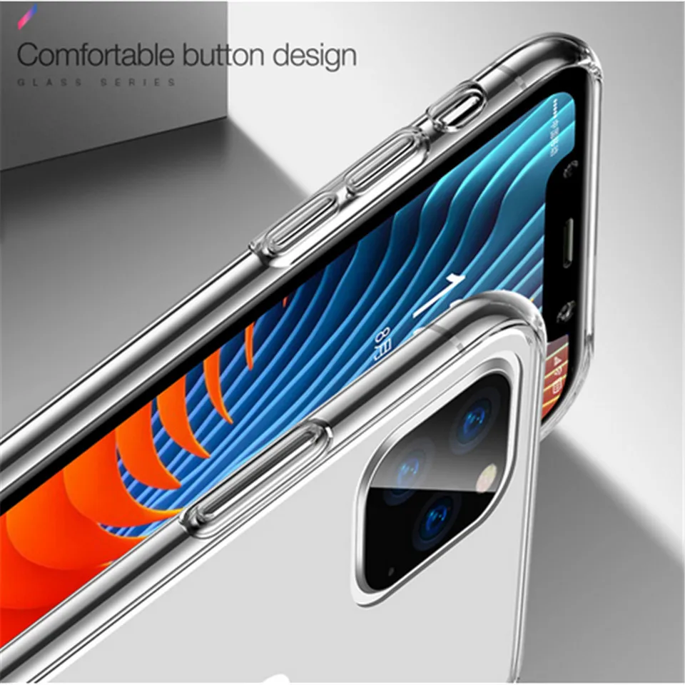 

For iPhone 11 2019 Case Slim Clear Soft TPU Cover Support Wireless Charging for iPhone 11 Pro Max 5.8inch 6.1inch 6.8inch New