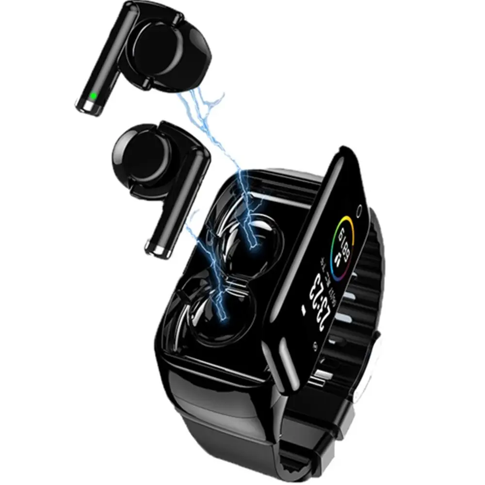Умные часы M7 с наушниками BT5.0 Поддержка Bluetooth звонки пульсометр умные наушники