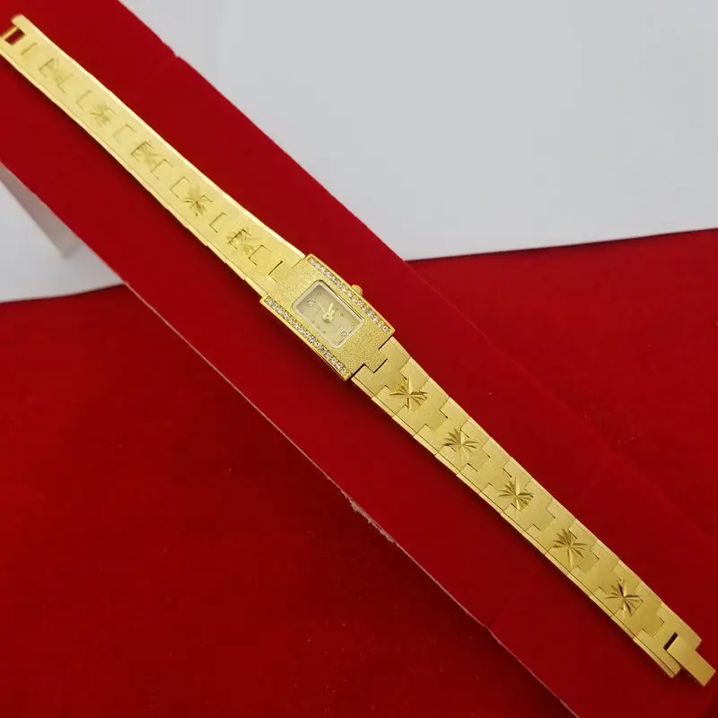 Часы наручные женские с золотистым покрытием 24 к | Наручные часы