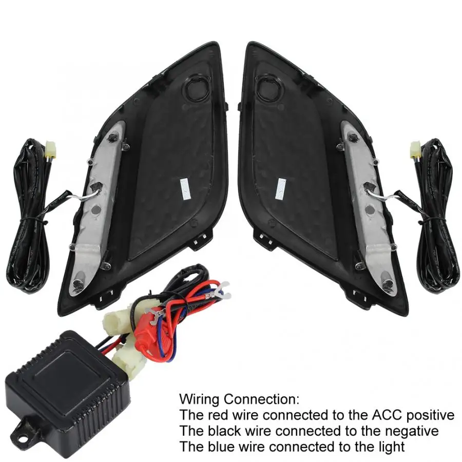 

Bulbs 1 Pair Car Daytime Running Light Single Color LED Daylight Fog Lamp Fit for XC60 09-13 Car Styling