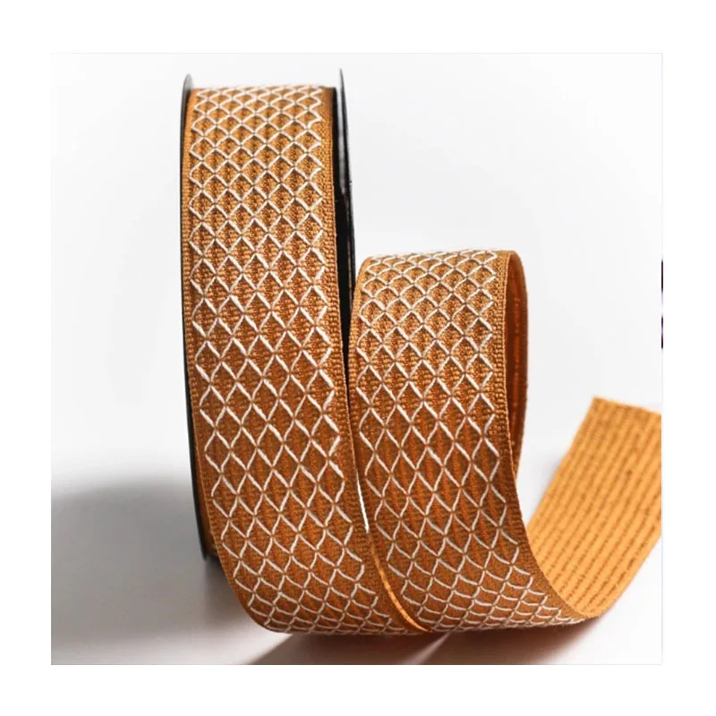 

5 yards Diamond Grid Ribbon for DIY Hair Bow Accessories Cake Gift Bouquet Packaging Clothing Sewing Trims Material