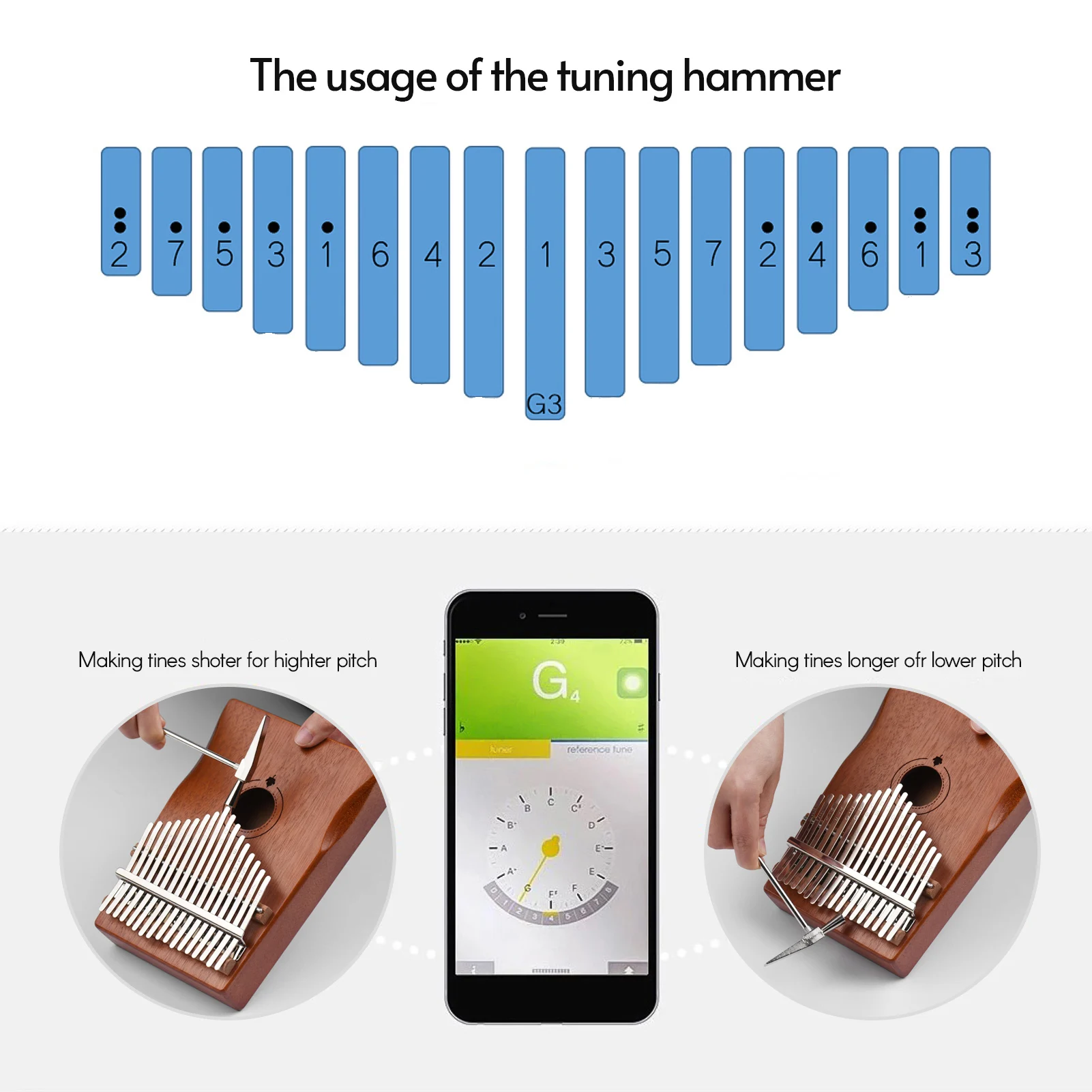 

Muslady 17-Key Kalimba EQ Solid Wood Electric Finger Thumb Piano Built-in Pickup 6.35mm Audio Interface with Tuning Hammer Notes