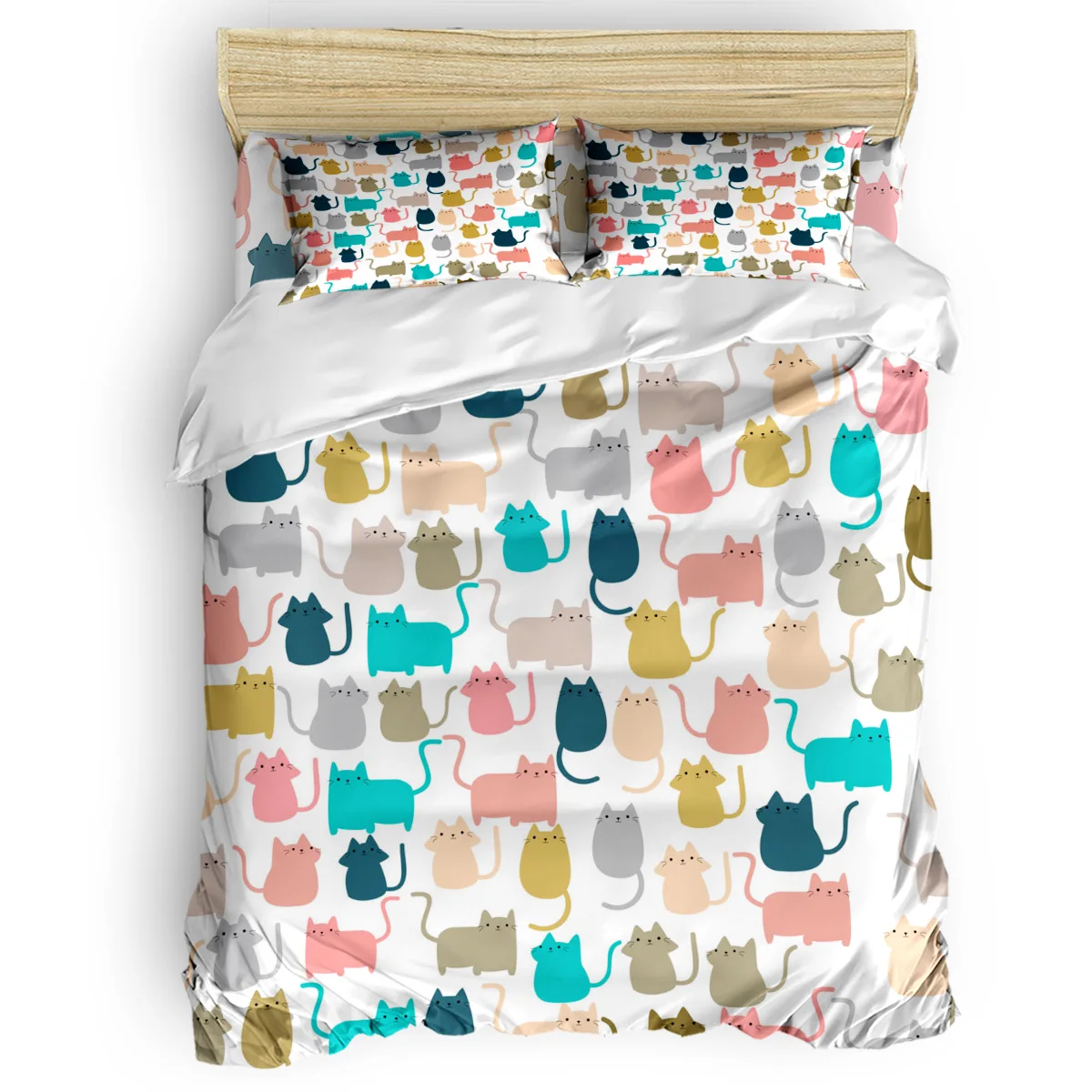 

Kawaii Cat с животным принтом; Утепленные Цвет постельное белье теплые и удобные Постельное белье Спальня поставки Спальня набор стеганых одеял...