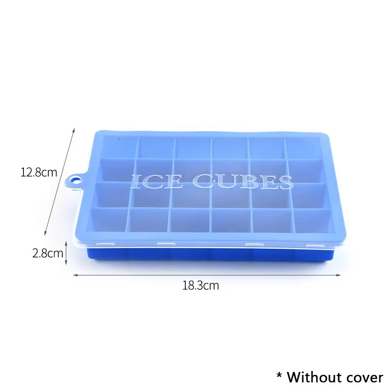 

15/24 Silicone Ice Cube Tray with Lid Ice Cube Mold Food Grade Silicone Whiskey Cocktail Drink Chocolate Ice Cream Maker Party