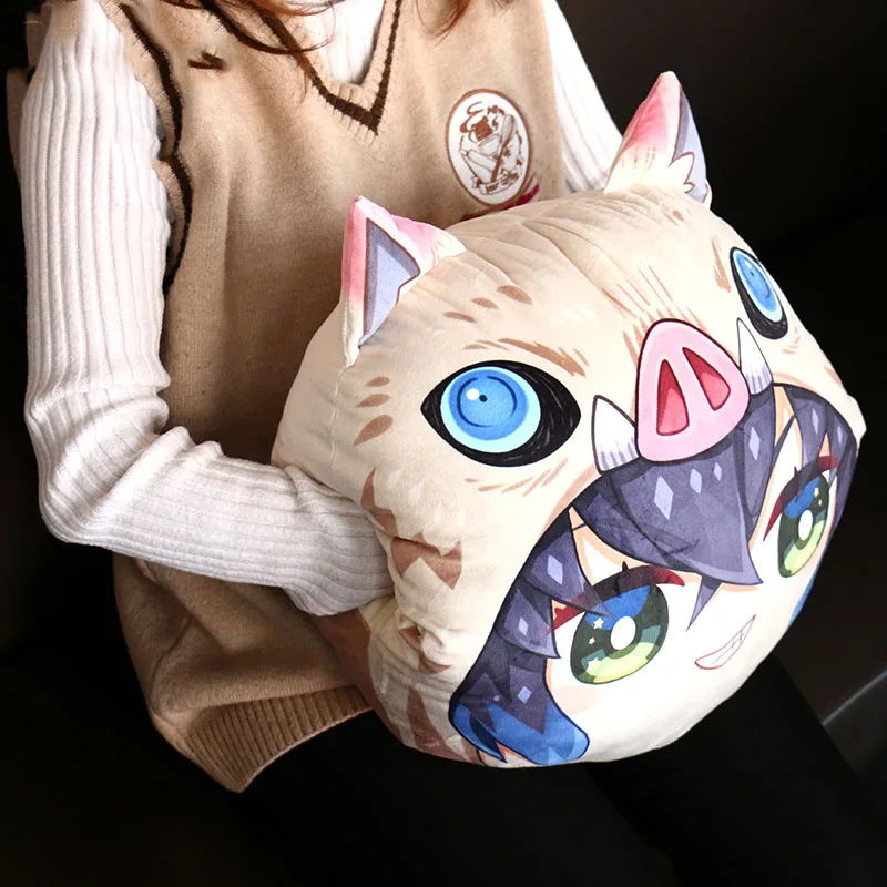 New Anime Demon Slayer: Kimetsu no Yaiba Tanjirou Nezuko Hashibira Inosuke Winter Plush Stuffed Warm Hand Warmer Pillow Toys | Игрушки и
