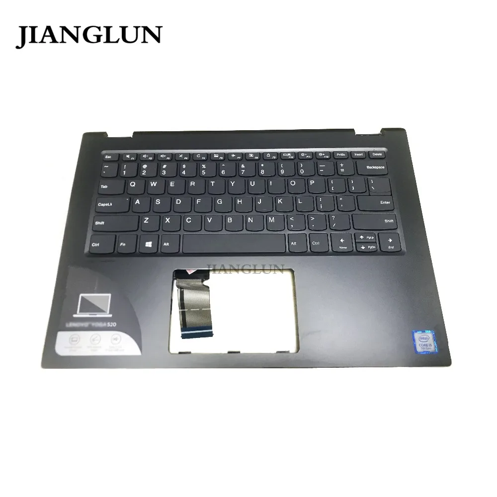 JIANGLUN Used Palmrest Upper Base Cover with Keyboard For Lenovo Yoga 520-14IKB