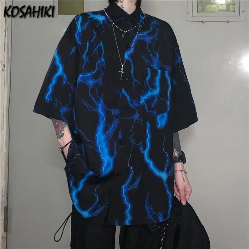 

KOSAHIKI блузки для женщин Harajuku пламени футболка с короткими рукавами и принтом с мультиками Harajuku/летние футболки для девочек уличная Топ Ins жен...