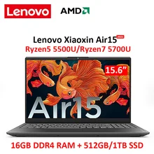 Lenovo xiaoxin Air 15 laptop New 2021 AMD Ryzen 7  5700U/Ryzen 5  5500U 16G ram 512GB SSD camera  Ultraslim laptop