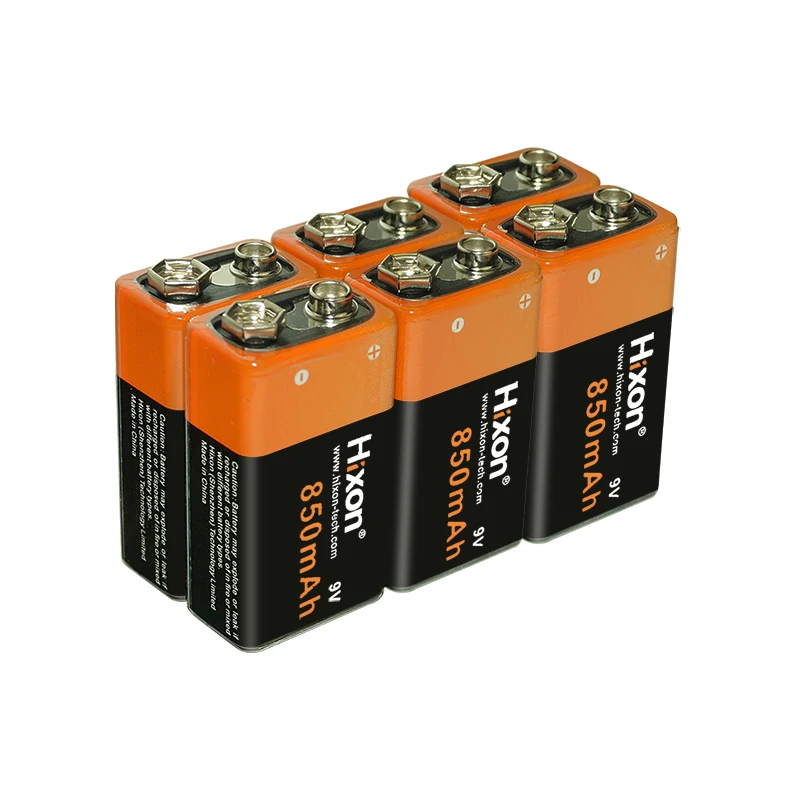 Перезаряжаемый литий ионный аккумулятор и зарядное устройство 9 в 6F22 850 мАч для